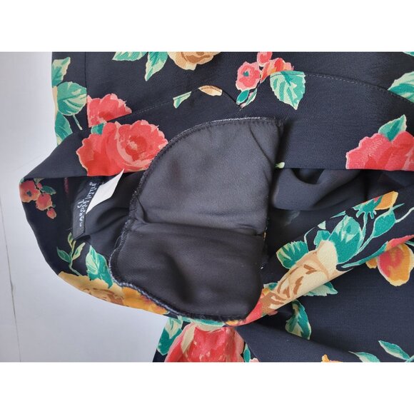 Carole Little jacket lightweight floral blazer 1980s, Vibrant Colors Size L - Picture 13 of 13